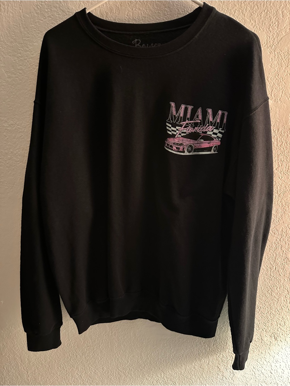 Drifting Car Miami Graphic Crewneck Sweatshirt - Men's
